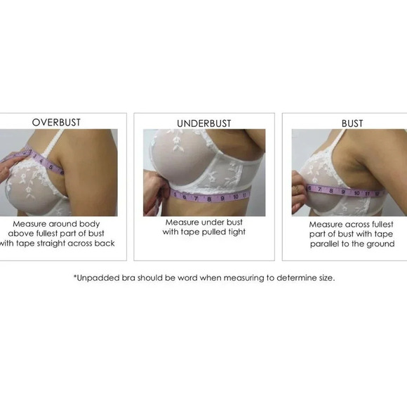 32B Felina 5894 Harlow Sheer Lace Full Bust Underwire  Bra White‎ NWT - Picture 7 of 16